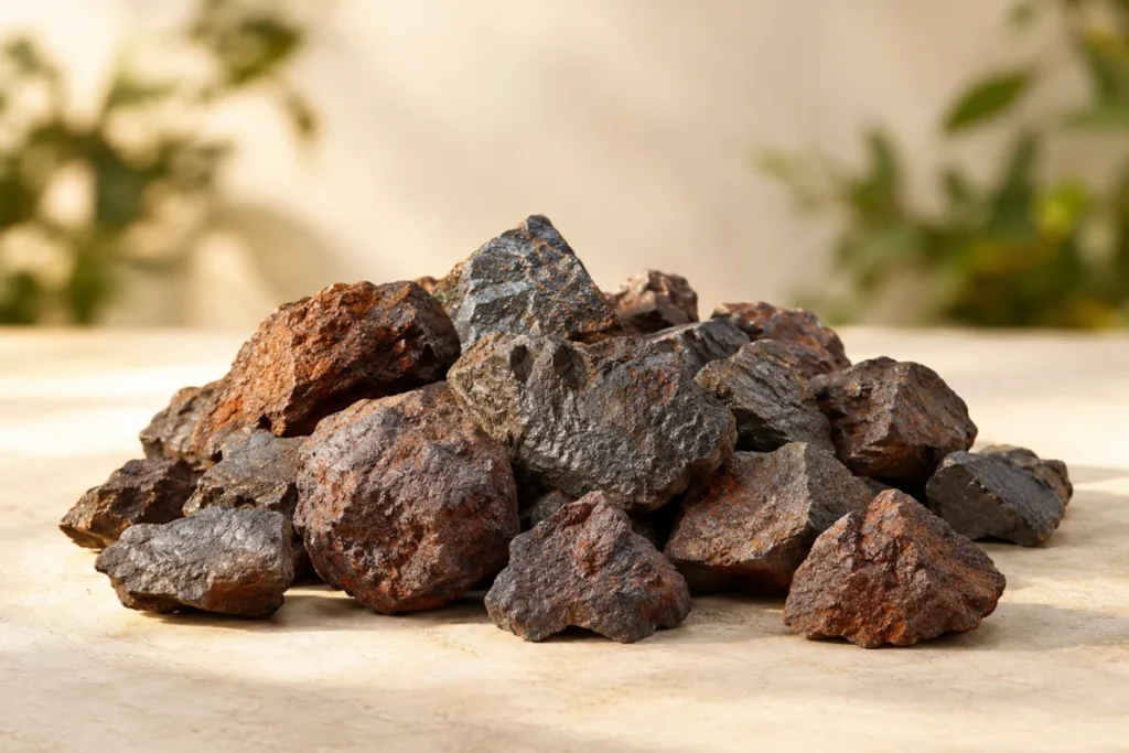 Illustrative hematite iron ore lumps
